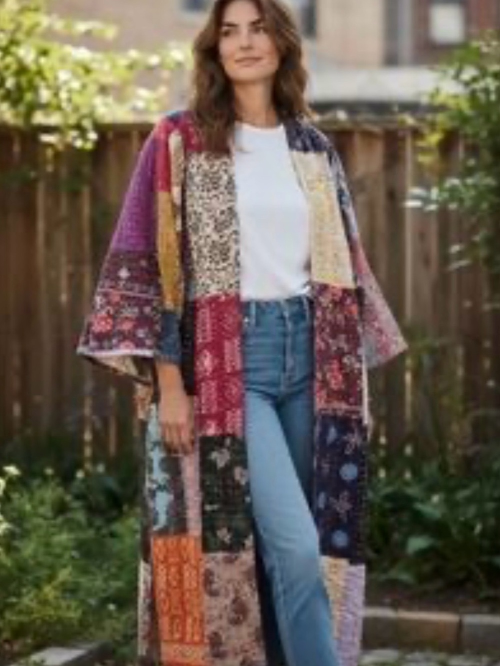 🌹 Raj Quilted Kantha Patchwork Kimono *Bohemian Boho Chic*